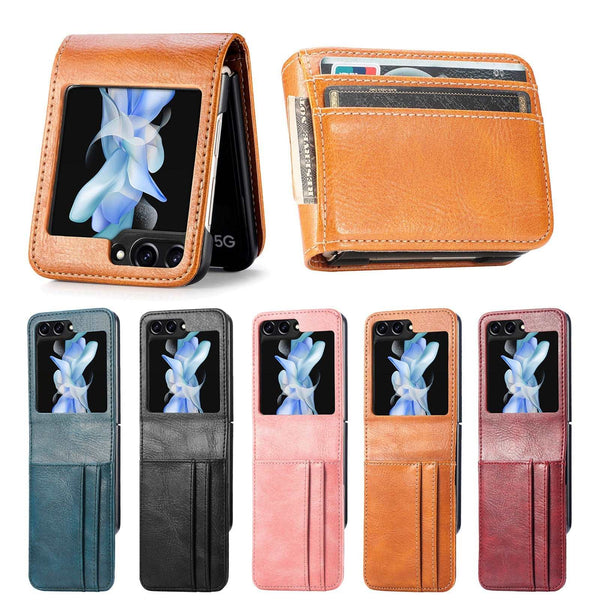 Samsung Z Flip 5 Leather Wallet Case